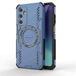 For Samsung Galaxy A25 5G Butterfly Armor MagSafe Magnetic Ring Shockproof Phone Case(Blue)