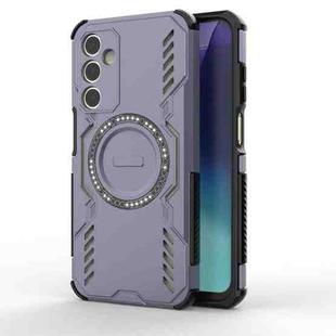 For Samsung Galaxy A25 5G Butterfly Armor MagSafe Magnetic Ring Shockproof Phone Case(Purple)
