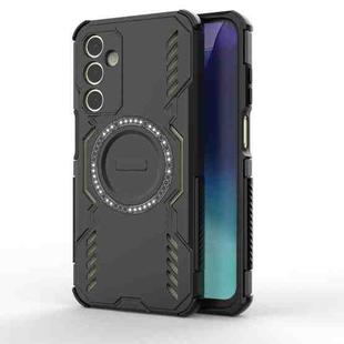 For Samsung Galaxy A25 5G Butterfly Armor MagSafe Magnetic Ring Shockproof Phone Case(Black)