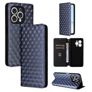 For Doogee N55 Plus Cubic Grid Texture Flip Leather Phone Case(Blue)