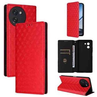For Doogee Note 59 / Note 59 Pro Cubic Grid Texture Flip Leather Phone Case(Red)