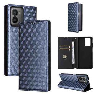 For HMD Fusion Cubic Grid Texture Flip Leather Phone Case(Blue)