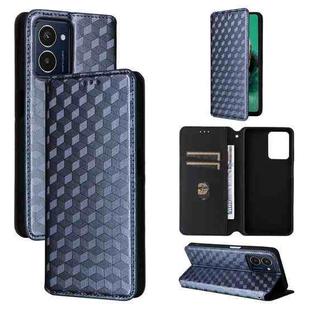 For HMD Pulse / Pulse+ / Pulse Pro Cubic Grid Texture Flip Leather Phone Case(Blue)