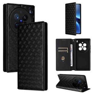 For vivo X200 Pro 5G Cubic Grid Texture Flip Leather Phone Case(Black)
