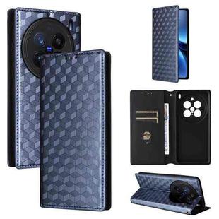 For vivo X200 Pro 5G Cubic Grid Texture Flip Leather Phone Case(Blue)