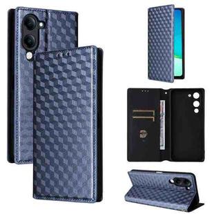 For vivo Y04 4G / Y29s 4G Cubic Grid Texture Flip Leather Phone Case(Blue)