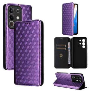For vivo Y29 4G / T4X 5G Cubic Grid Texture Flip Leather Phone Case(Purple)