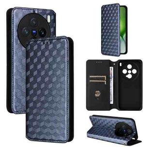 For vivo X200 Pro mini 5G Cubic Grid Texture Flip Leather Phone Case(Blue)