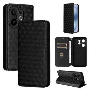 For vivo X200 FE 5G / S30 Pro mini 5G Cubic Grid Texture Flip Leather Phone Case(Black)