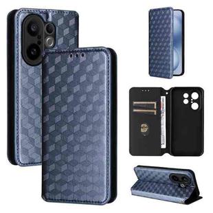 For vivo X200 FE 5G / S30 Pro mini 5G Cubic Grid Texture Flip Leather Phone Case(Blue)