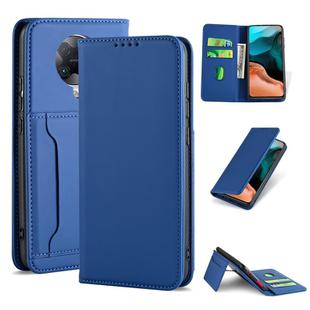 For Xiaomi Redmi K30 Pro / Poco F2 Pro Strong Magnetism Shockproof Horizontal Flip Liquid Feel Leather Case with Holder & Card Slots & Wallet(Blue)