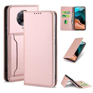 For Xiaomi Redmi K30 Pro / Poco F2 Pro Strong Magnetism Shockproof Horizontal Flip Liquid Feel Leather Case with Holder & Card Slots & Wallet(Rose Gold)