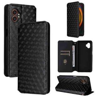 For Samsung Galaxy XCover 7 Pro Cubic Grid Texture Flip Leather Phone Case(Black)