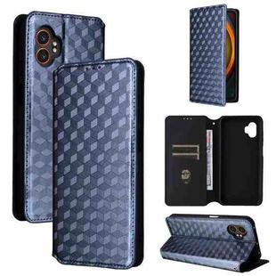 For Samsung Galaxy XCover 7 Pro Cubic Grid Texture Flip Leather Phone Case(Blue)