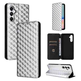 For Samsung Galaxy M14 4G / A05s Cubic Grid Texture Flip Leather Phone Case(Silver)