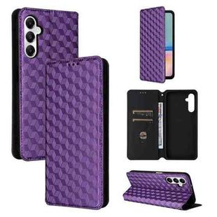 For Samsung Galaxy M14 4G / A05s Cubic Grid Texture Flip Leather Phone Case(Purple)