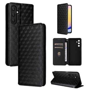 For Samsung Galaxy M55 / C55 Cubic Grid Texture Flip Leather Phone Case(Black)