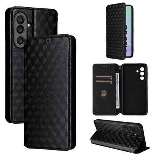 For Samsung Galaxy M56 5G Cubic Grid Texture Flip Leather Phone Case(Black)