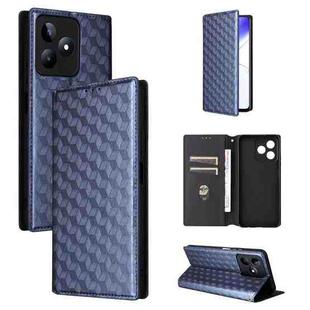 For Realme C53 5G / Narzo N53 4G Cubic Grid Texture Flip Leather Phone Case(Blue)