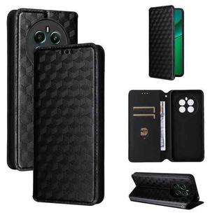 For Realme Narzo 70 Pro 5G / 12+ 5G Cubic Grid Texture Flip Leather Phone Case(Black)