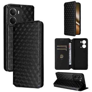 For Realme Neo7x 5G / P3 5G Cubic Grid Texture Flip Leather Phone Case(Black)