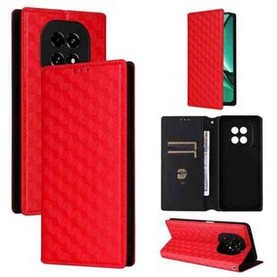 For Realme V60 5G / V60S 5G Cubic Grid Texture Flip Leather Phone Case(Red)