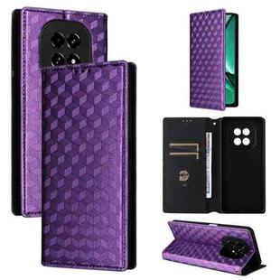 For Realme V60 5G / V60S 5G Cubic Grid Texture Flip Leather Phone Case(Purple)