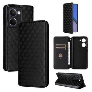 For Realme P3 Ultra 5G Cubic Grid Texture Flip Leather Phone Case(Black)
