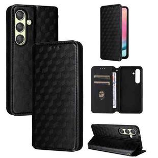 For Samsung Galaxy S24+ 5G Cubic Grid Texture Flip Leather Phone Case(Black)