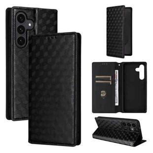 For Samsung Galaxy S25 FE 5G Cubic Grid Texture Flip Leather Phone Case(Black)