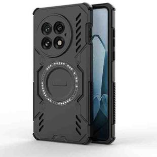 For OnePlus 13 5G Butterfly Armor MagSafe Magnetic Ring Shockproof Phone Case(Black)