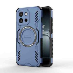 For OnePlus 13T Butterfly Armor MagSafe Magnetic Ring Shockproof Phone Case(Blue)