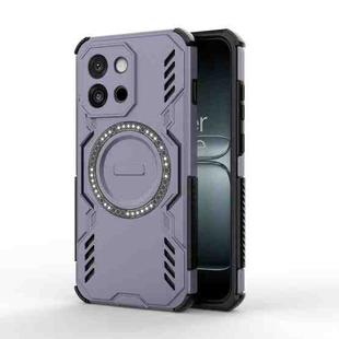 For OnePlus 13T Butterfly Armor MagSafe Magnetic Ring Shockproof Phone Case(Purple)