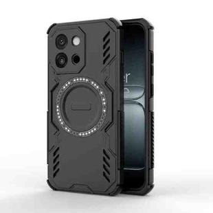 For OnePlus 13T Butterfly Armor MagSafe Magnetic Ring Shockproof Phone Case(Black)