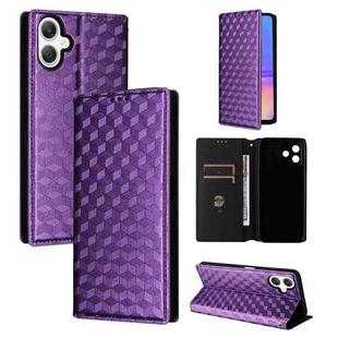 For Samsung Galaxy A06 4G / 5G Cubic Grid Texture Flip Leather Phone Case(Purple)