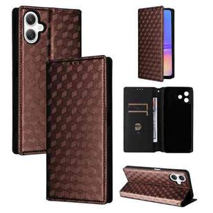 For Samsung Galaxy A06 4G / 5G Cubic Grid Texture Flip Leather Phone Case(Brown)