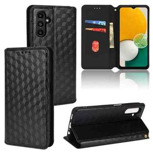 For Samsung Galaxy A13 5G / A04s Cubic Grid Texture Flip Leather Phone Case(Black)