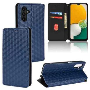 For Samsung Galaxy A13 5G / A04s Cubic Grid Texture Flip Leather Phone Case(Blue)