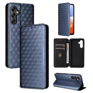 For Samsung Galaxy A15 4G / 5G Cubic Grid Texture Flip Leather Phone Case(Blue)