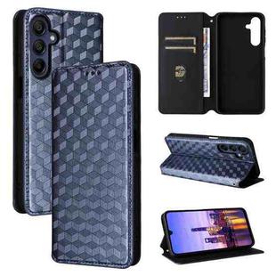 For Samsung Galaxy A16 4G / 5G Cubic Grid Texture Flip Leather Phone Case(Blue)