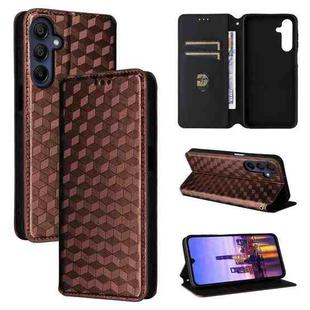 For Samsung Galaxy A16 4G / 5G Cubic Grid Texture Flip Leather Phone Case(Brown)