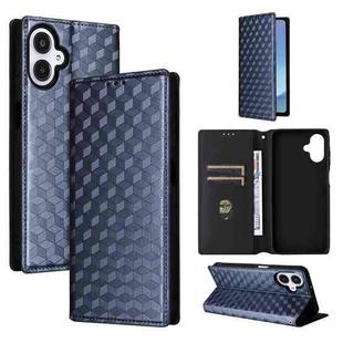 For Samsung Galaxy A25 5G Japan Version / A25e Cubic Grid Texture Flip Leather Phone Case(Blue)