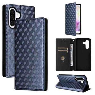 For Samsung Galaxy A26 5G Cubic Grid Texture Flip Leather Phone Case(Blue)