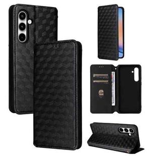For Samsung Galaxy A35 5G Cubic Grid Texture Flip Leather Phone Case(Black)