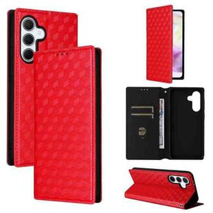 For Samsung Galaxy A56 5G / A36 5G Cubic Grid Texture Flip Leather Phone Case(Red)