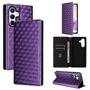 For Samsung Galaxy A56 5G / A36 5G Cubic Grid Texture Flip Leather Phone Case(Purple)
