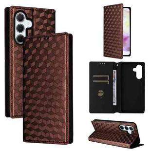 For Samsung Galaxy A56 5G / A36 5G Cubic Grid Texture Flip Leather Phone Case(Brown)