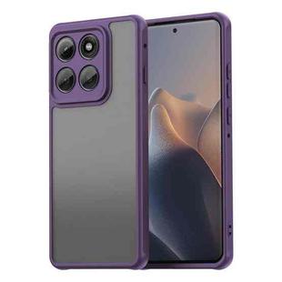 For Motorola Edge 60 Pro Fan Dun Series TPU Hybrid PC Frosted Phone Case(Purple)