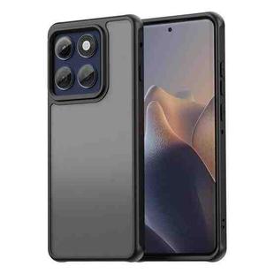 For Motorola Edge 60s Pro 5G Fan Dun Series TPU Hybrid PC Frosted Phone Case(Black)