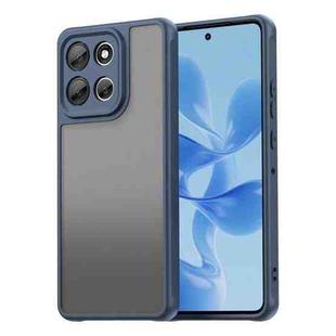 For Motorola Moto G100 Pro 5G Fan Dun Series TPU Hybrid PC Frosted Phone Case(Blue)